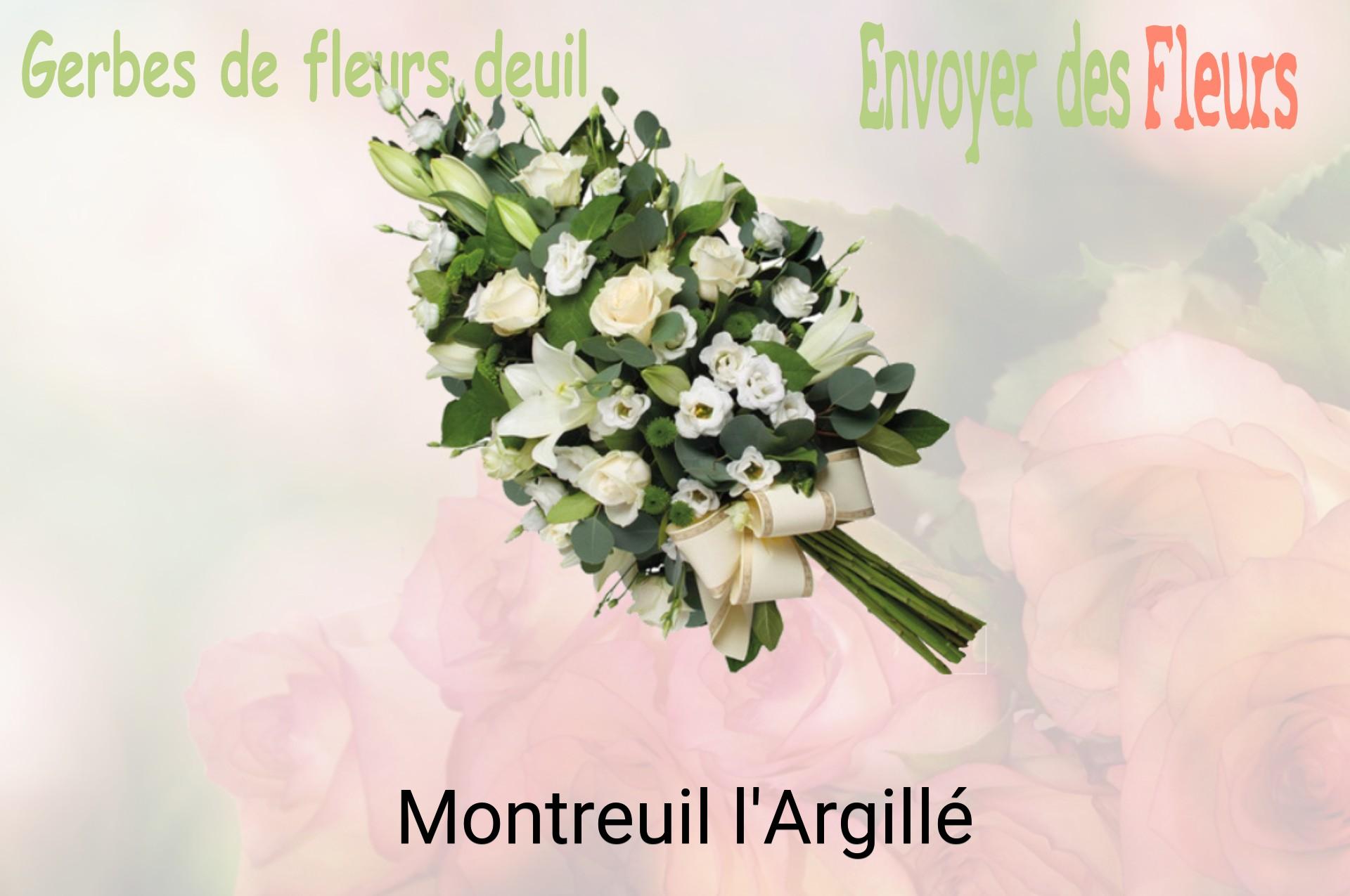 Gerbe de fleurs de deuil livrée à Montreuil-l'Argillé